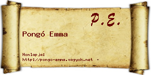 Pongó Emma névjegykártya